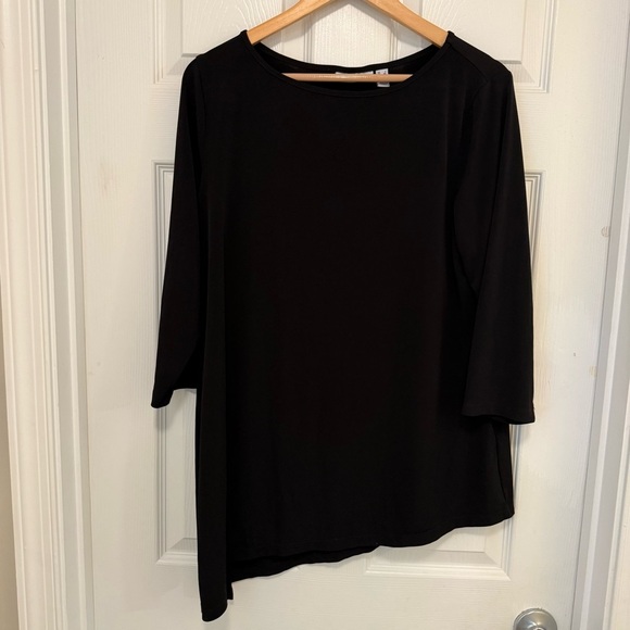 NWOT Susan Graver Liquid Knit 3/4-Sleeve Tunic - Picture 2 of 4